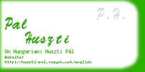 pal huszti business card