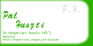 pal huszti business card